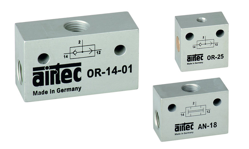 AIRTEC-Logikventile mit UND- bzw. ODER-Schaltfunktion